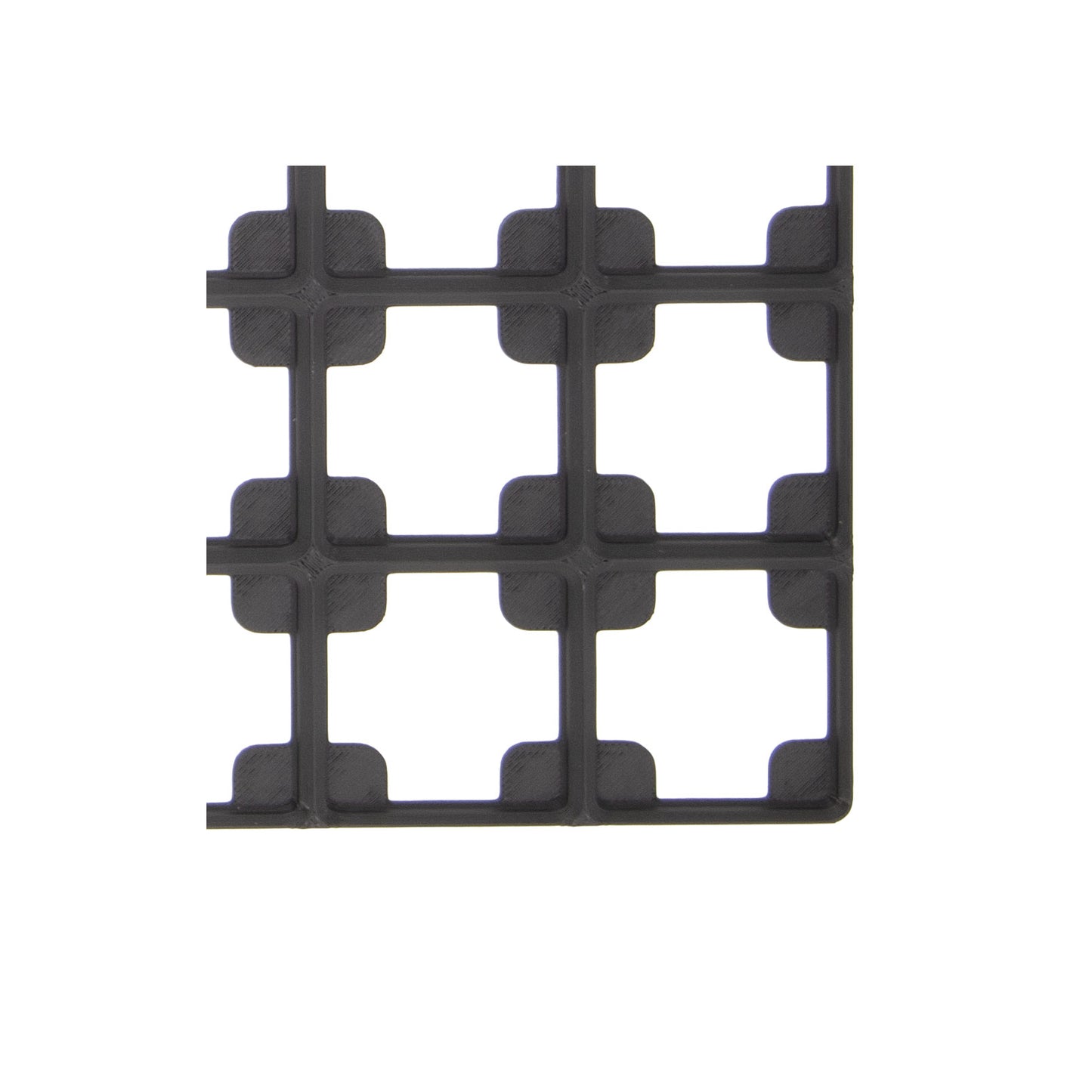 Gridfinity-compatible 5x5 Base Plate – Reinforced Gusset Design