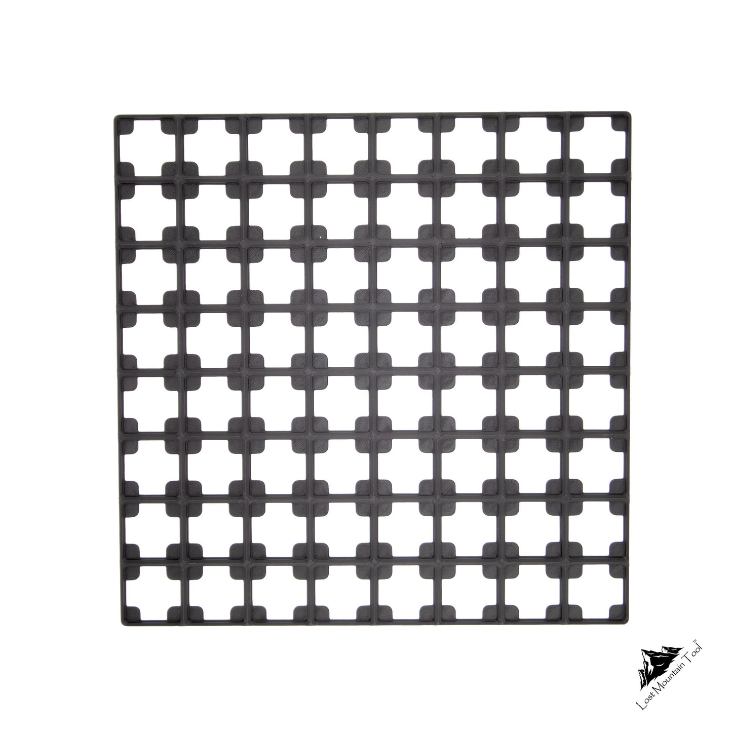 Gridfinity-compatible 8x8 Base Plate – Reinforced Gusset Design