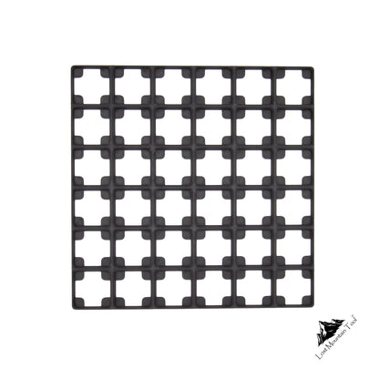 Gridfinity-compatible 6x6 Base Plate – Reinforced Gusset Design