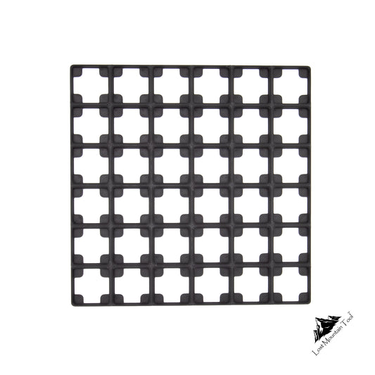 Gridfinity-compatible 6x6 Base Plate – Reinforced Gusset Design