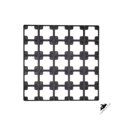 Gridfinity-compatible 5x5 Base Plate – Reinforced Gusset Design