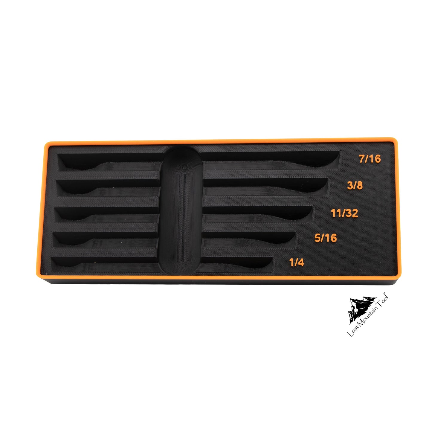 Gridfinity-compatible Bin for GearWrench®  1/4" - 7/16" SAE Ratcheting Combination Wrenches