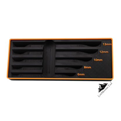 Gridfinity-compatible Bin for GearWrench® 6mm - 13mm Metric Ratcheting Combination Wrenches