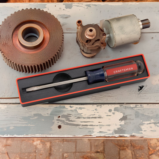 Gridfinity-compatible Bin for Craftsman® 3/16" Slotted 4" Acetate Screwdriver